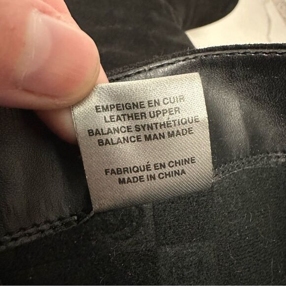 Blondo Black Valeska Slouchy Mid Calf Heeled Leather Boots Size 7.5 Classy - Picture 9 of 16